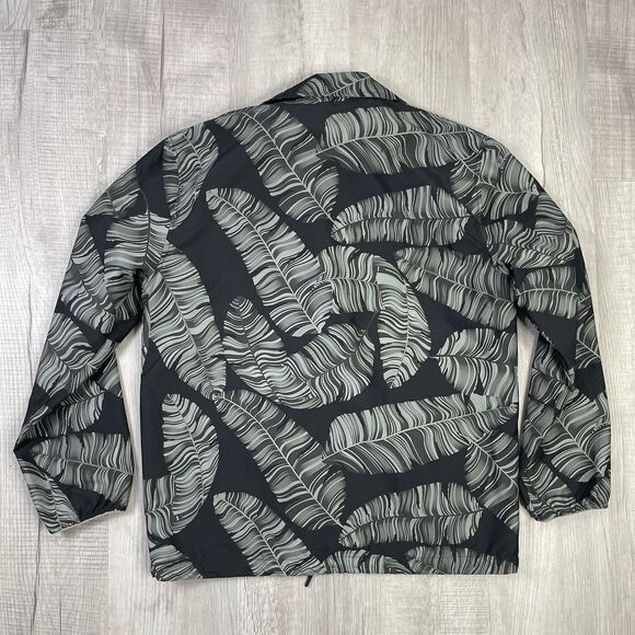 Herschel Supply Co Unisex Voyage Coach Jacket Rain Wind Green Palms Sz Medium  O - Picture 10 of 10